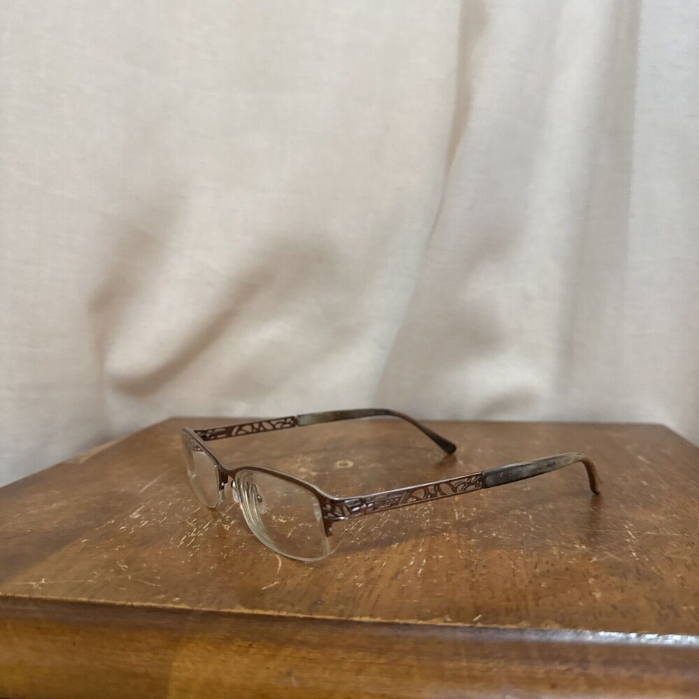 Guess Womens Metal Frames Eyeglasses Vintage Neutral Ornate Sunglasses Boho Thin